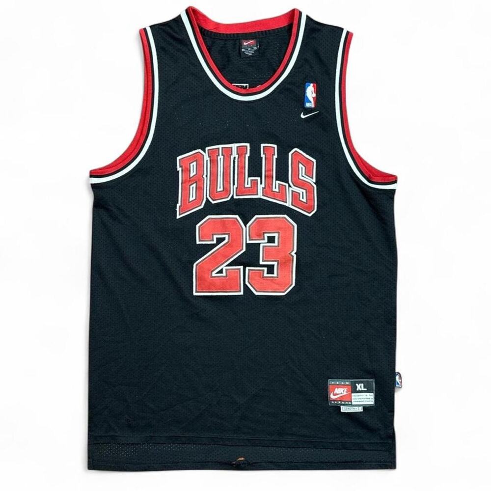 Vintage Nike Team Micheal Jordan 23 Chicago Bulls Stitched Sewn Jersey Size XL